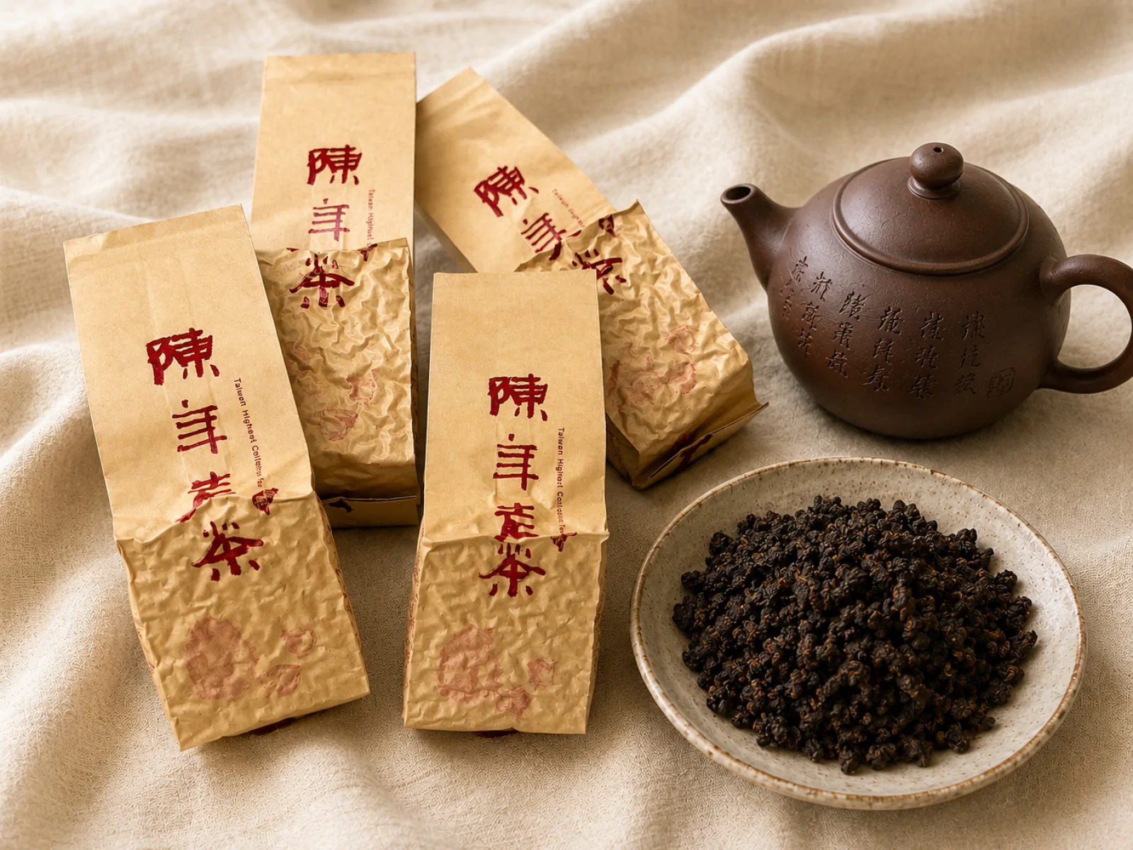 陳年老茶──牛皮紙包裝與窖藏陳年老茶乾茶葉